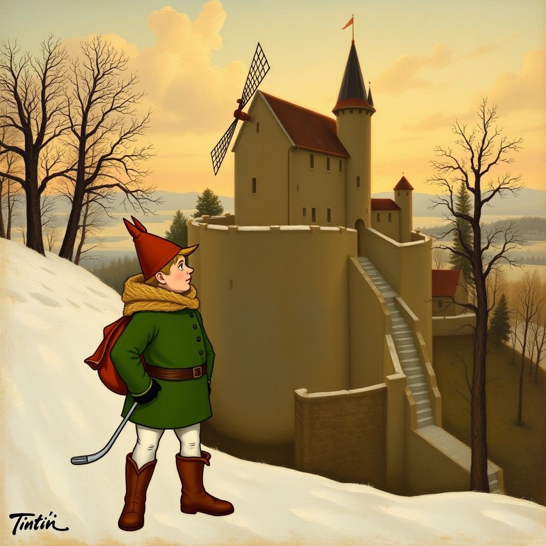 Tintin et Milou par Léonard de Vinci. Tintin&MilouMoulinsart-06.jpg