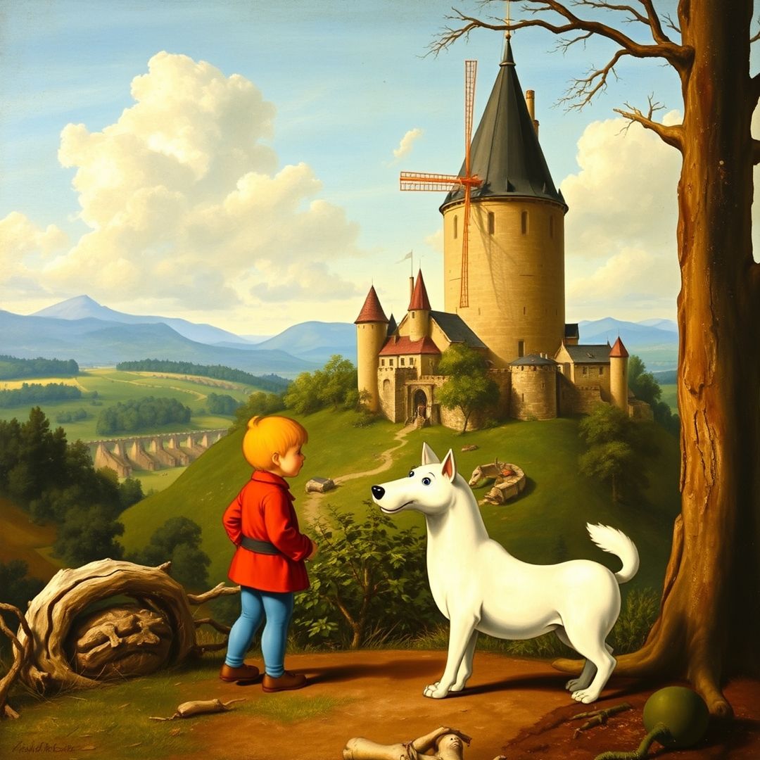 Tintin et Milou par Léonard de Vinci. Tintin&MilouMoulinsart-13.jpg