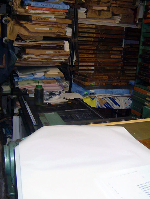 L'atelier de Jean-Jacques Sergent. L'atelier de Jean-Jacques Sergent.