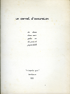 Un carnet d'excursion